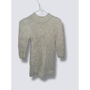 ❤️Cat & Jack 5T Bouclé Sweater Dress Cream NWT